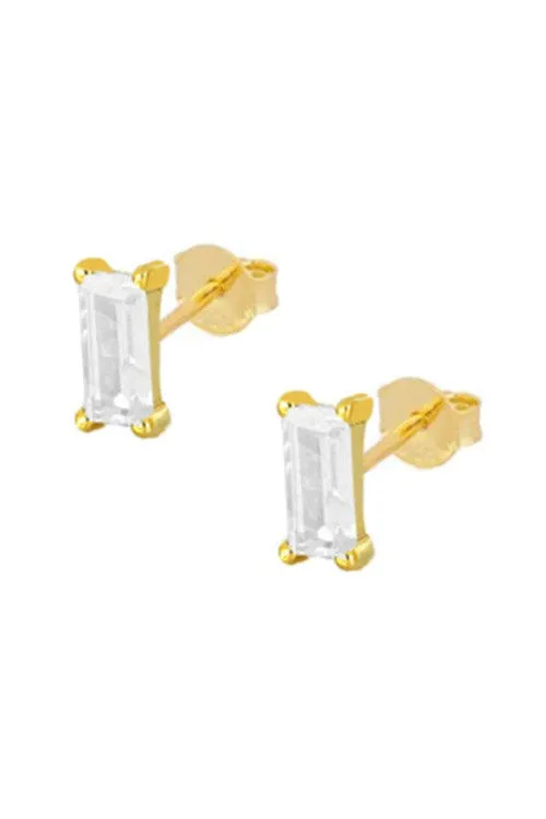 Farrah B Roxy Stud Earrings in Clear