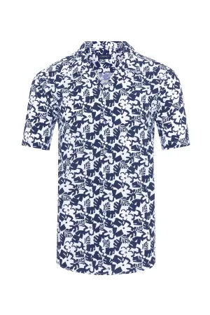 Floral Printed Seersucker Shirt