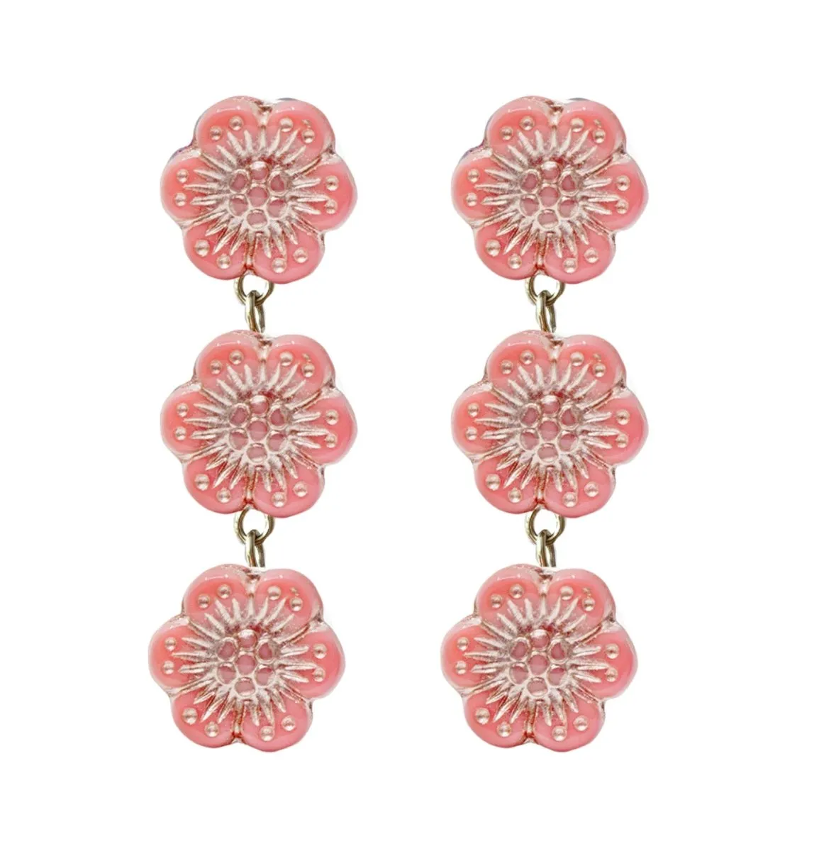 Floral Statement Drop Earrings