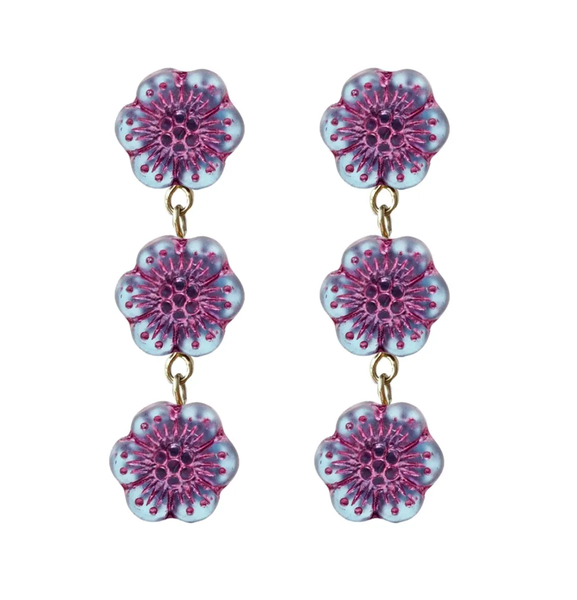 Floral Statement Drop Earrings