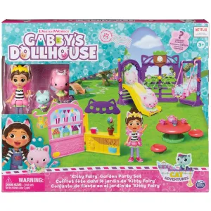 Gabby's Dollhouse 6065911 Kitty Fairy Garden Party 18-Piece Playset