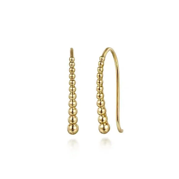 Gabriel & Co. Gold Graduating Bujukan Ball Drop Frenchwire Earrings