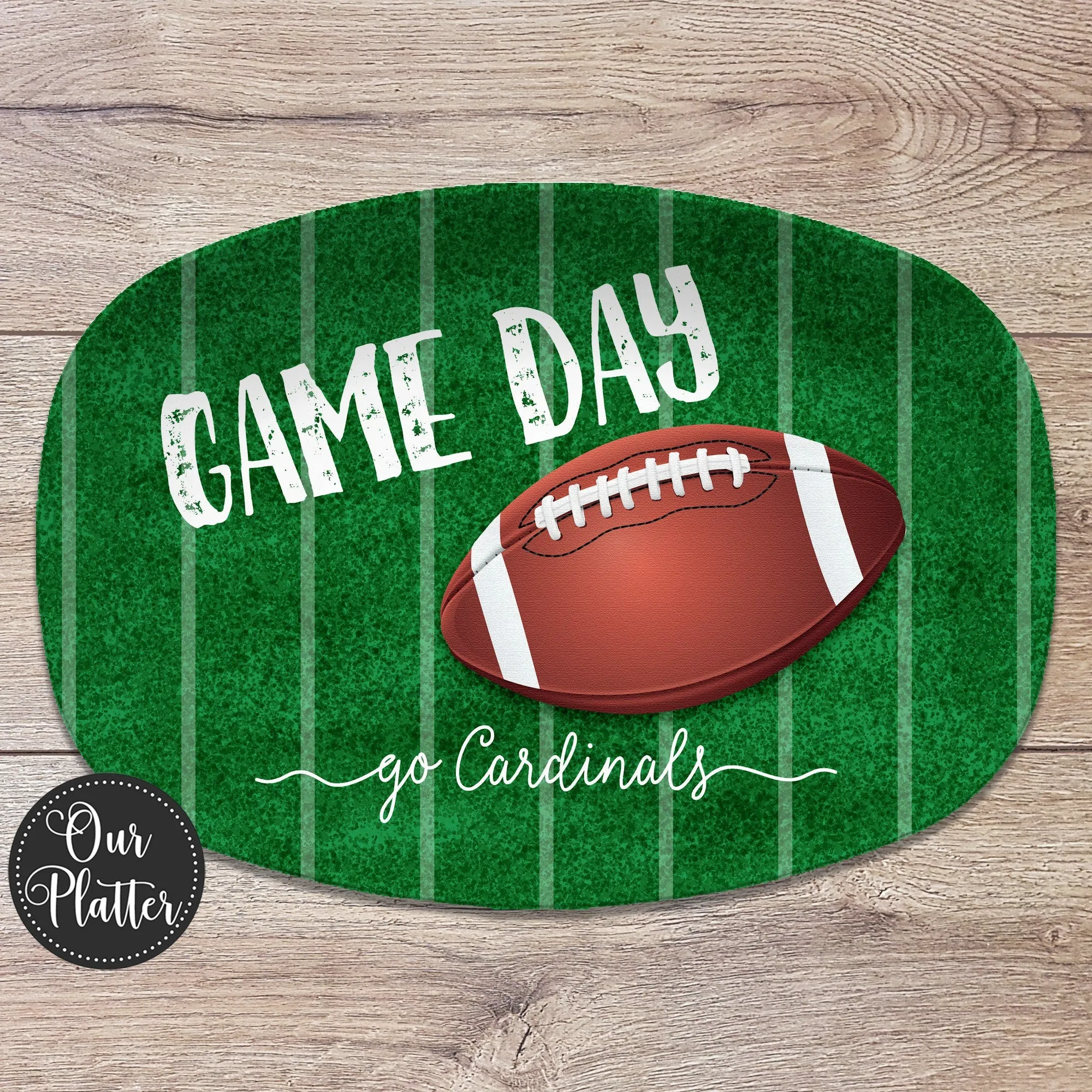 Game Day Football / Superbowl Party Personalized Platter