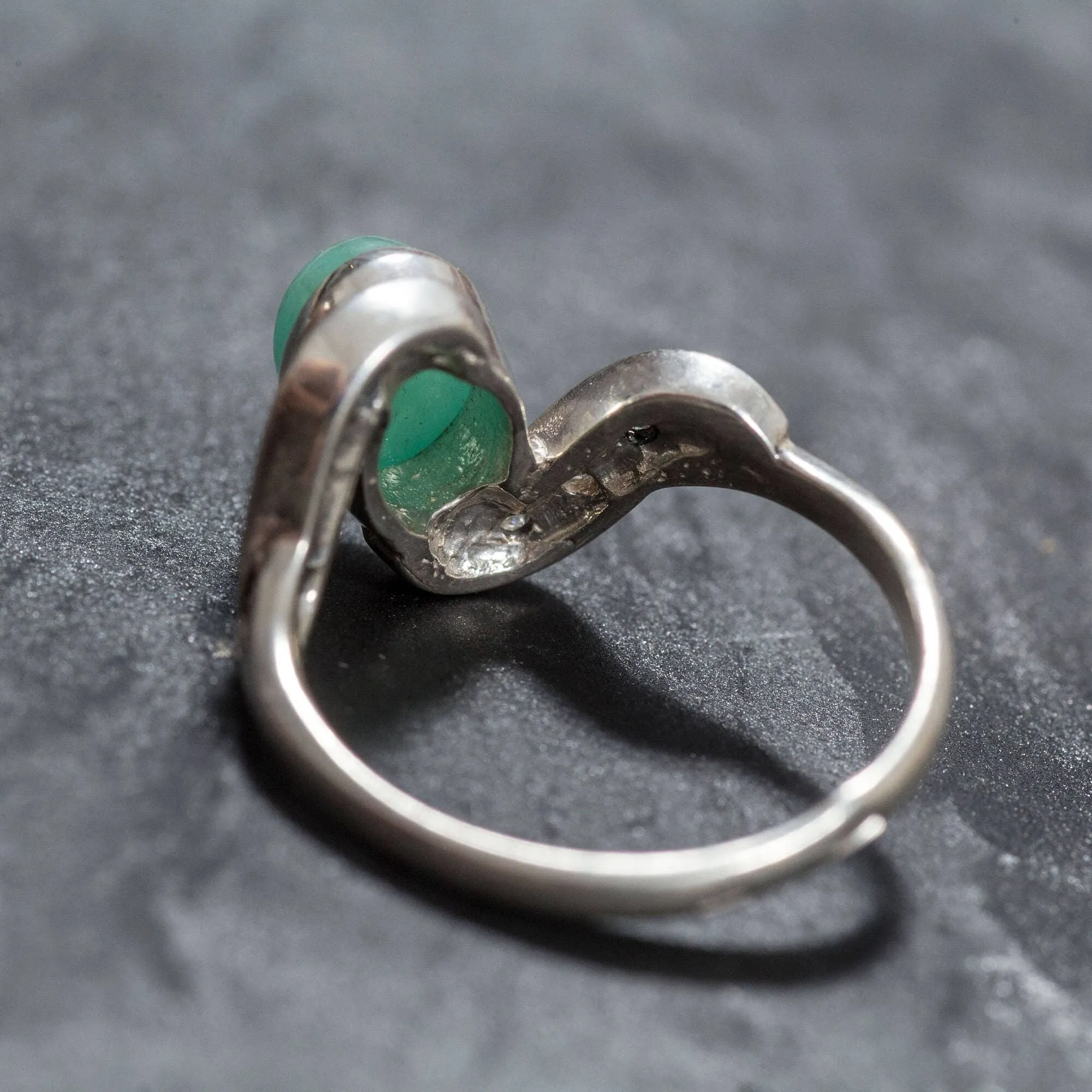 Genuine Emerald Ring - Green Oval Ring - Classy Vintage Ring