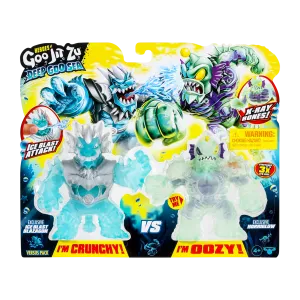 Heroes Of Goo Jit Zu Deep Goo Sea S9 vs Pack - Ice Blast Blazagon vs Horriglow