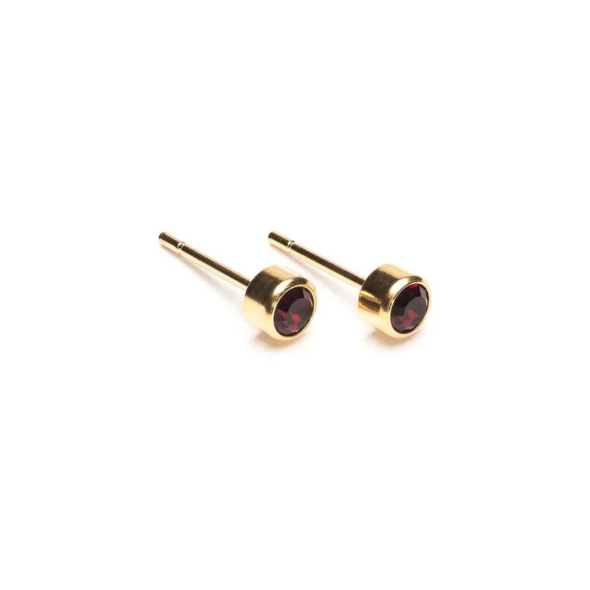 January Birthstone 14k Gold Plated Earrings