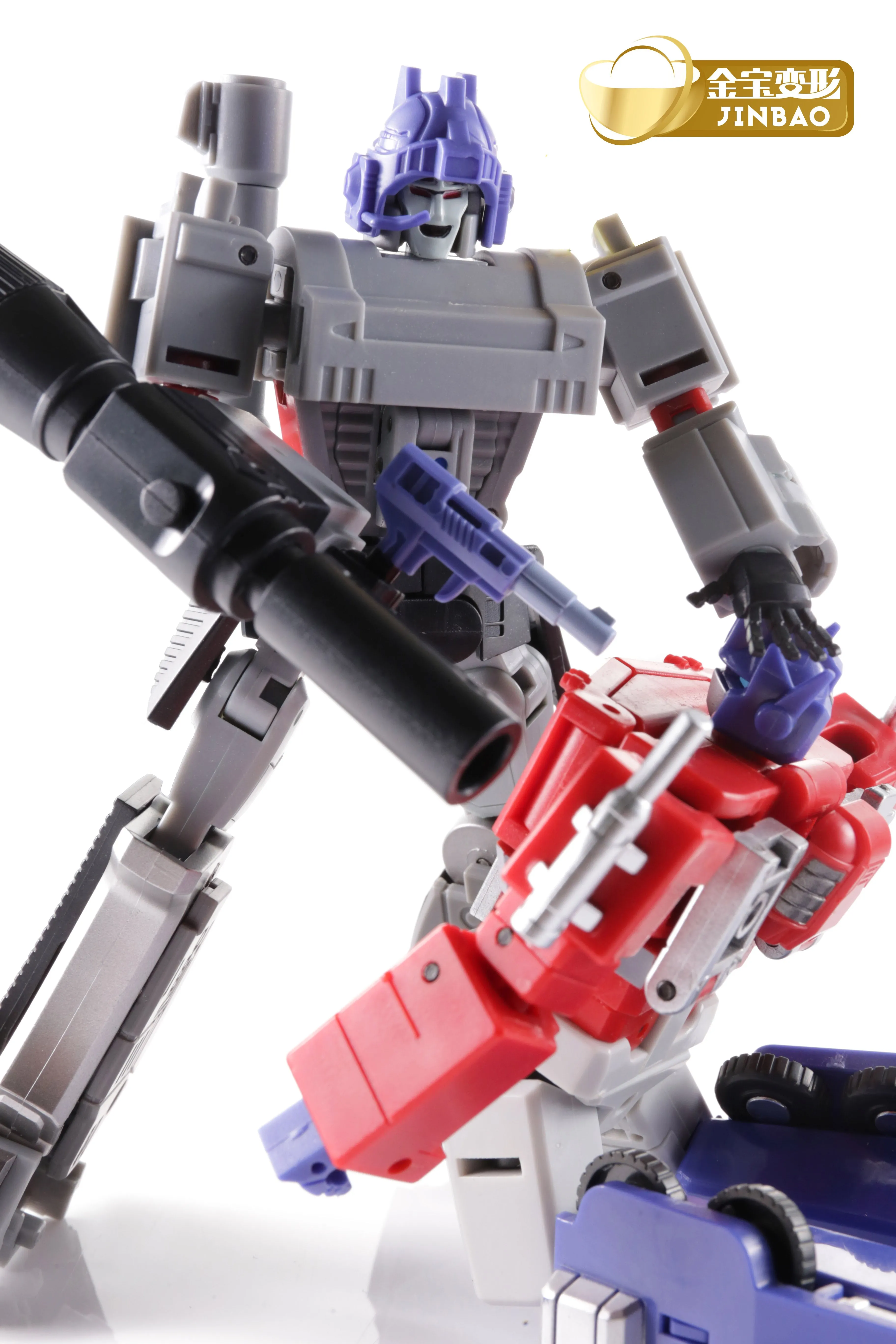 JB Jinbao Pocket Size DF04 Optimum Warrior & DF05 Destroy Emperor (Deluxe Optimus Prime & Megatron) 12.5cm