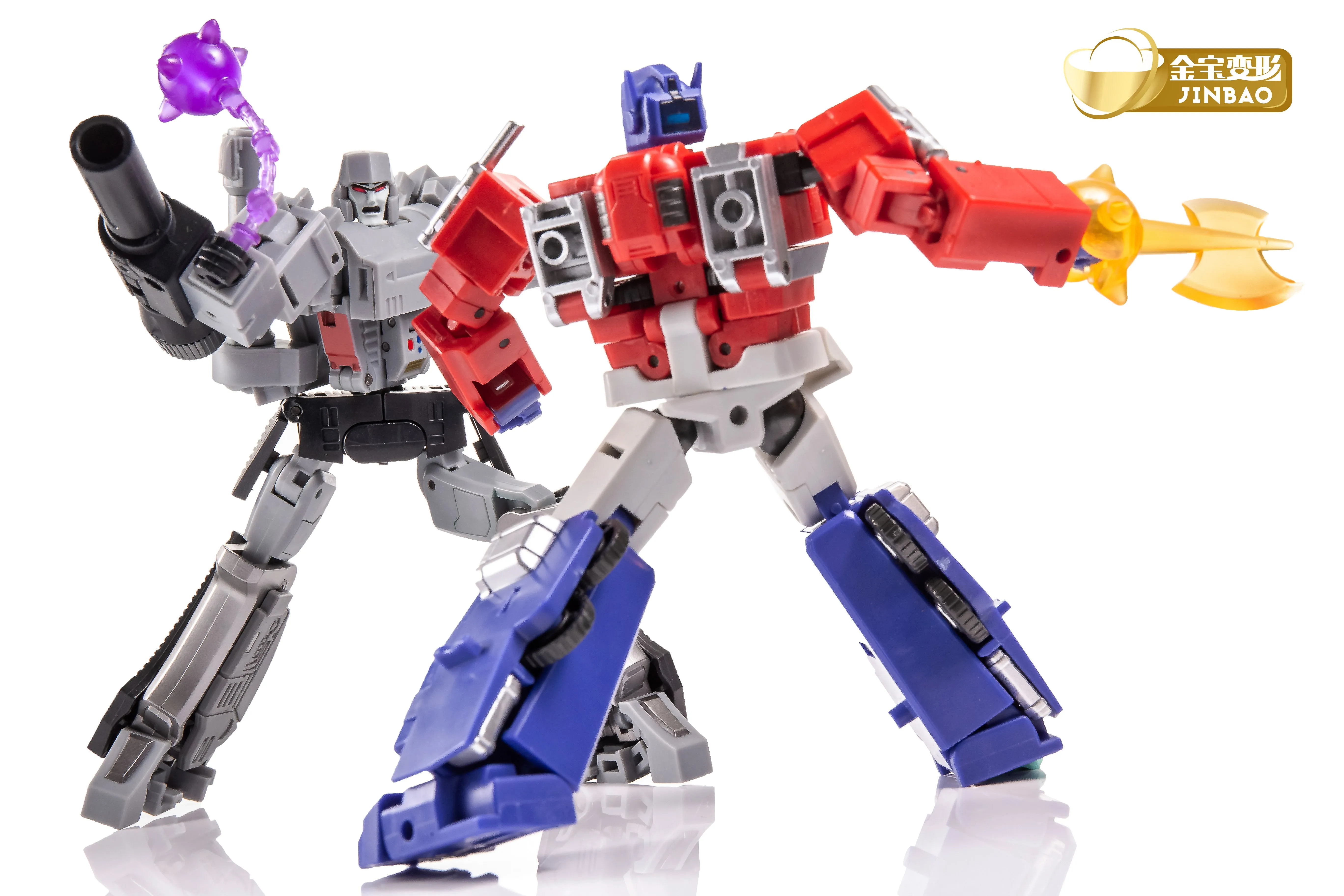 JB Jinbao Pocket Size DF04 Optimum Warrior & DF05 Destroy Emperor (Deluxe Optimus Prime & Megatron) 12.5cm