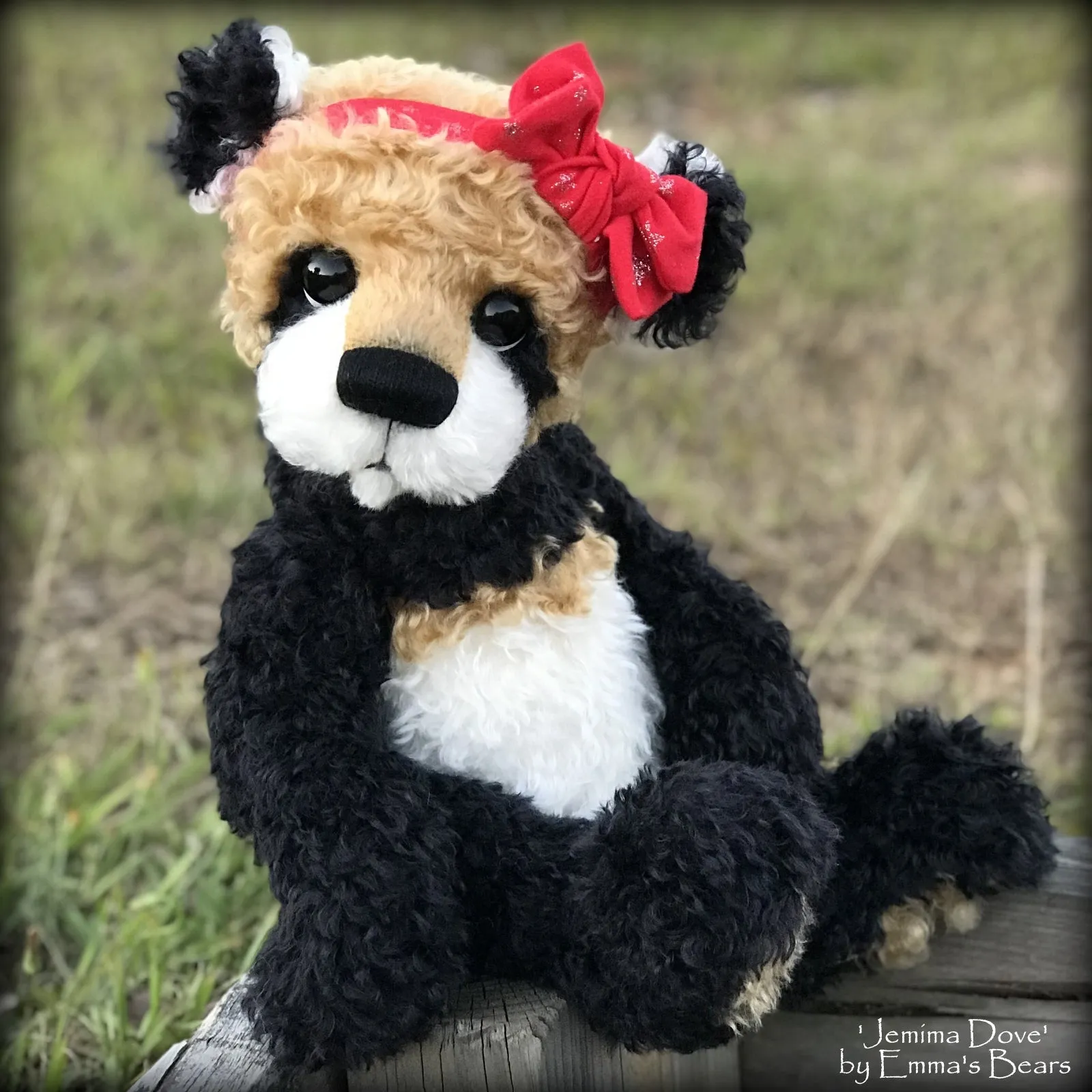 Jemima Dove - 18" Christmas 2018 Toddler Artist Bear by Emma's Bears - OOAK