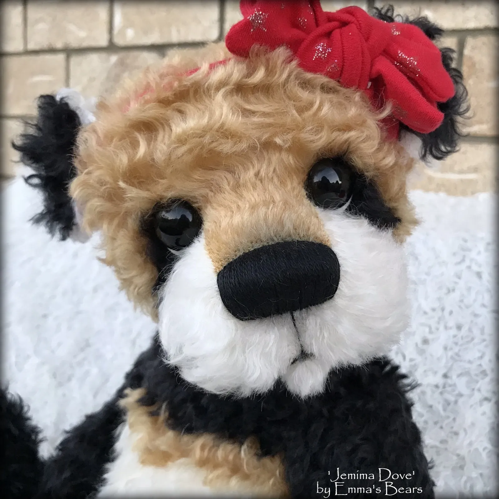 Jemima Dove - 18" Christmas 2018 Toddler Artist Bear by Emma's Bears - OOAK