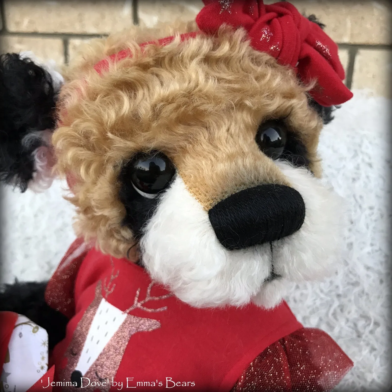 Jemima Dove - 18" Christmas 2018 Toddler Artist Bear by Emma's Bears - OOAK