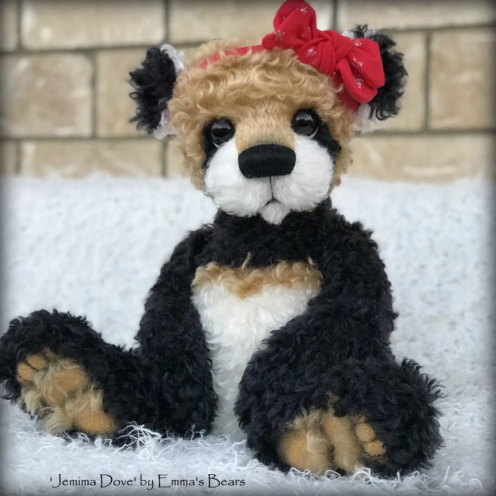 Jemima Dove - 18" Christmas 2018 Toddler Artist Bear by Emma's Bears - OOAK