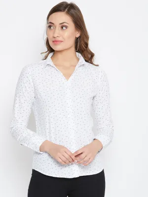 JUMP USA Women Regular Fit White Casual Shirt