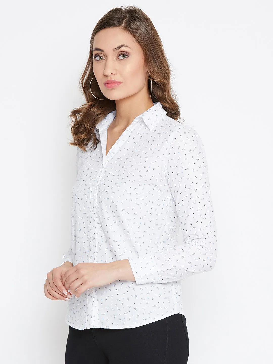 JUMP USA Women Regular Fit White Casual Shirt