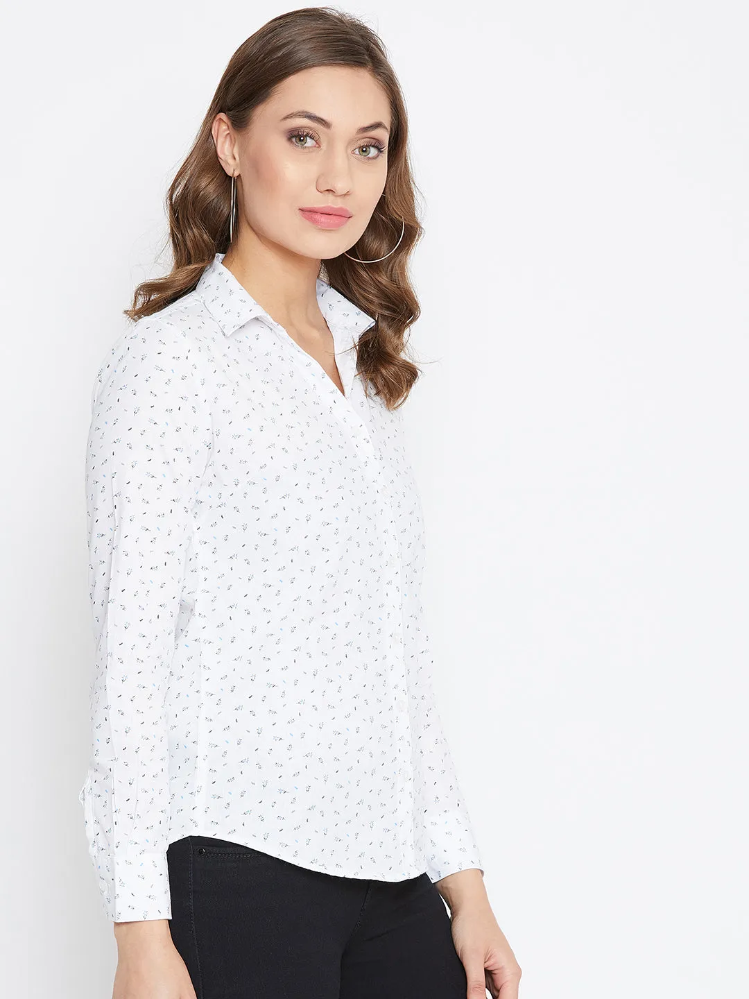 JUMP USA Women Regular Fit White Casual Shirt