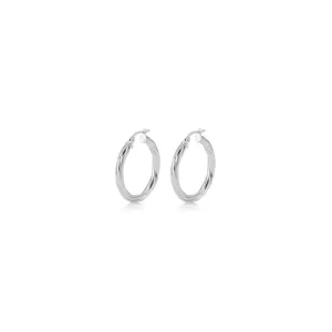 Ladies 40mm Twisted Superlight Hoop Earrings UBE04187RH