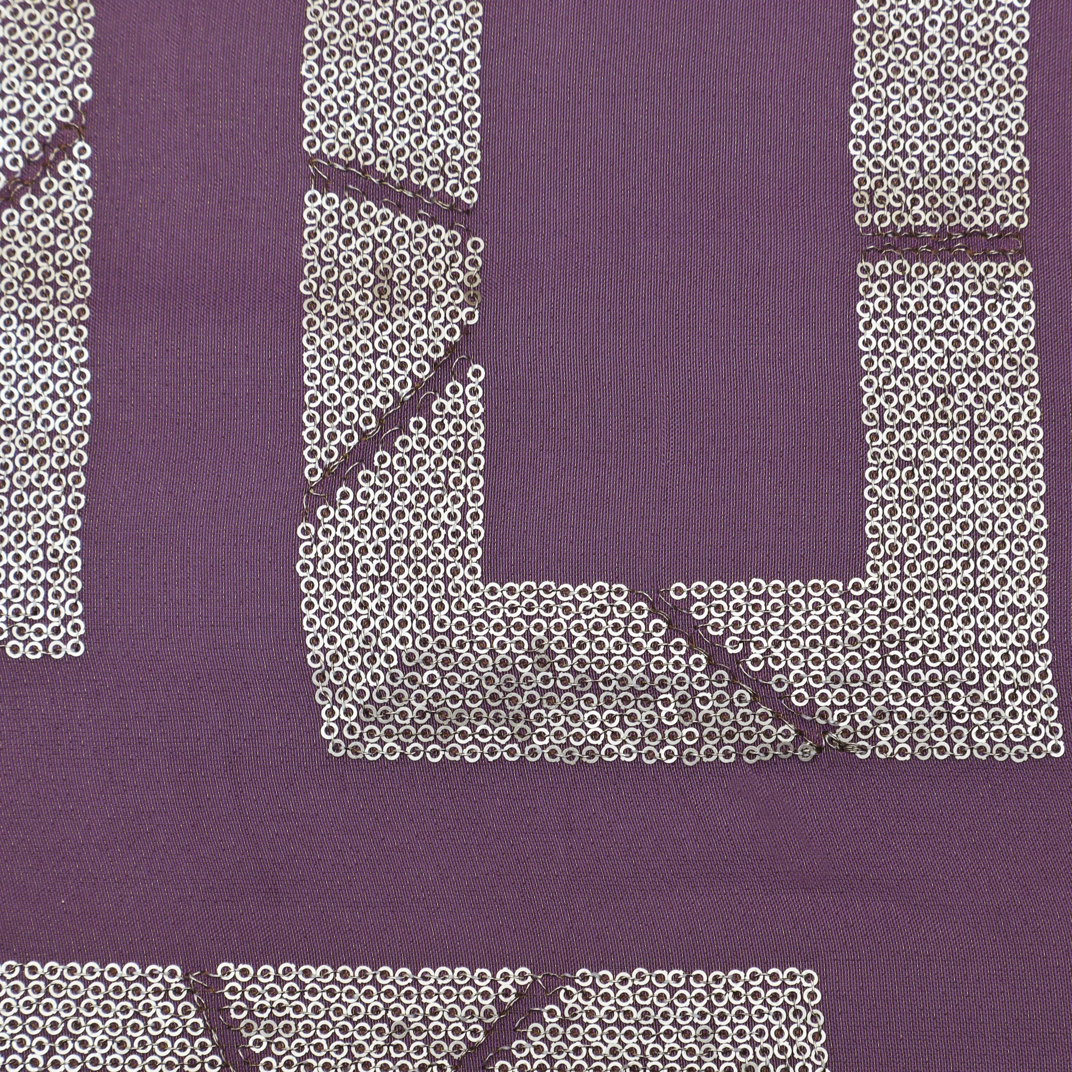 Lavender Color Tissue Embroidery Fabric