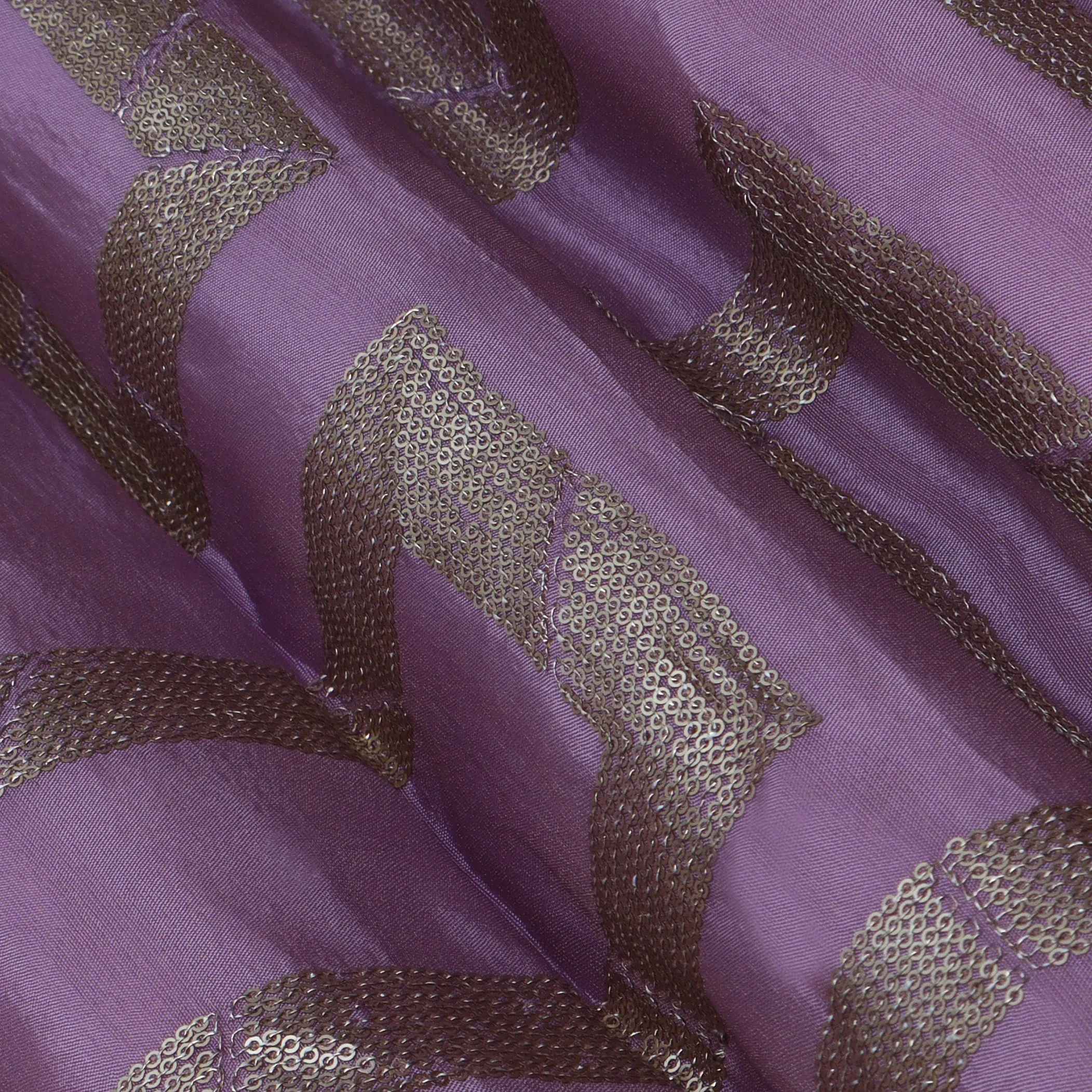 Lavender Color Tissue Embroidery Fabric