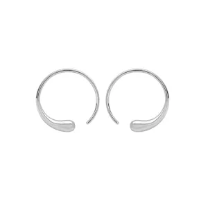 Luna Hoops in Sterling Silver