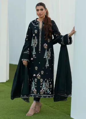 Luxe Pret '23 - Petra Black Embroidered Shirt And Dupatta