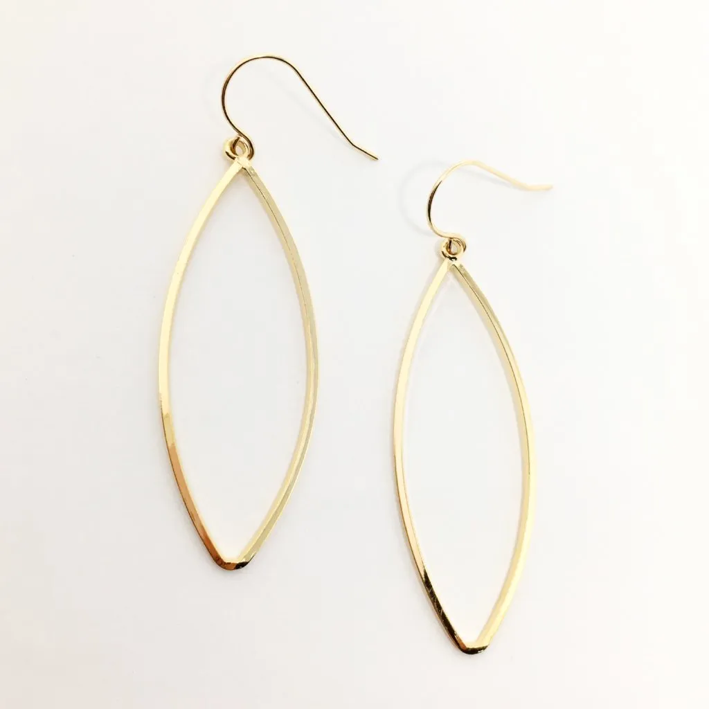 Malia Hollow Marquise Earrings