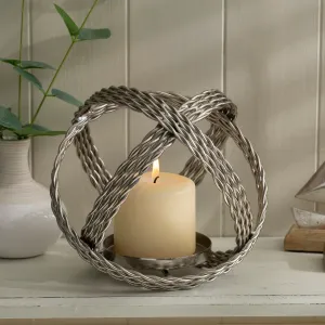 Metal Rope Ball Candle Holder