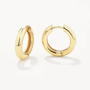 Midi Curve Hoop Earrings in Gold