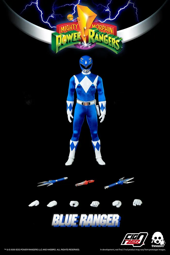 Mighty Morphin Power Rangers FigZero Core Rangers & Green Ranger 6-Pack