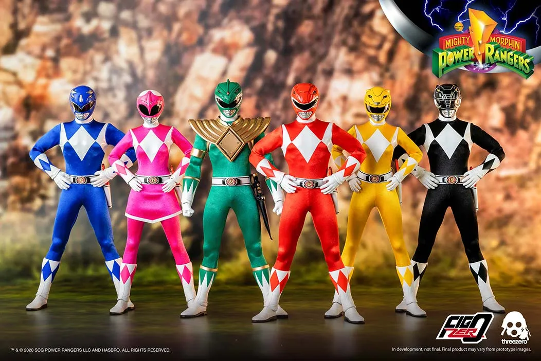 Mighty Morphin Power Rangers FigZero Core Rangers & Green Ranger 6-Pack