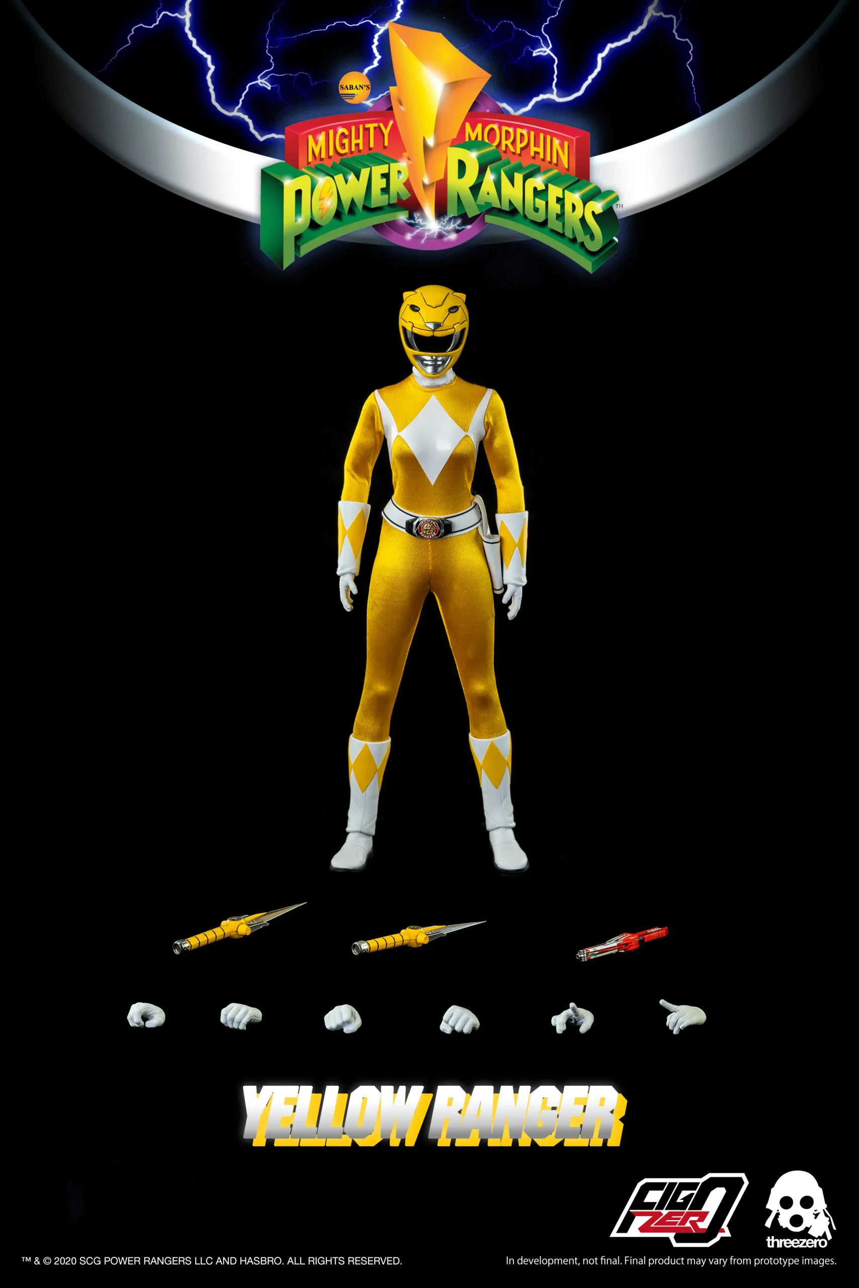 Mighty Morphin Power Rangers FigZero Core Rangers & Green Ranger 6-Pack