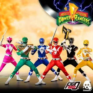 Mighty Morphin Power Rangers FigZero Core Rangers & Green Ranger 6-Pack