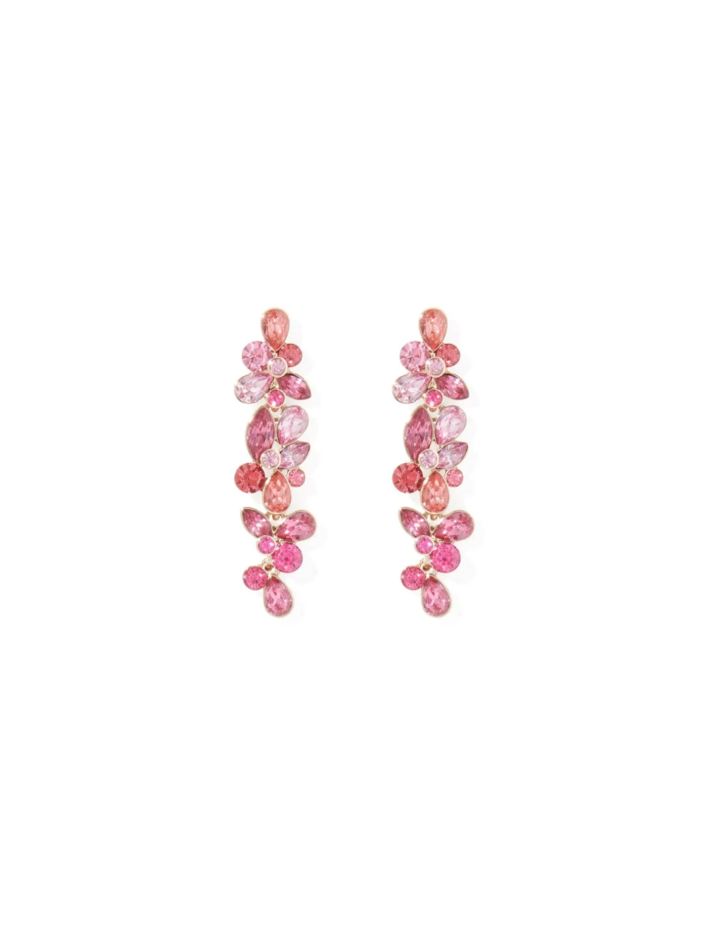 Milena Linear Cluster Drop Earrings