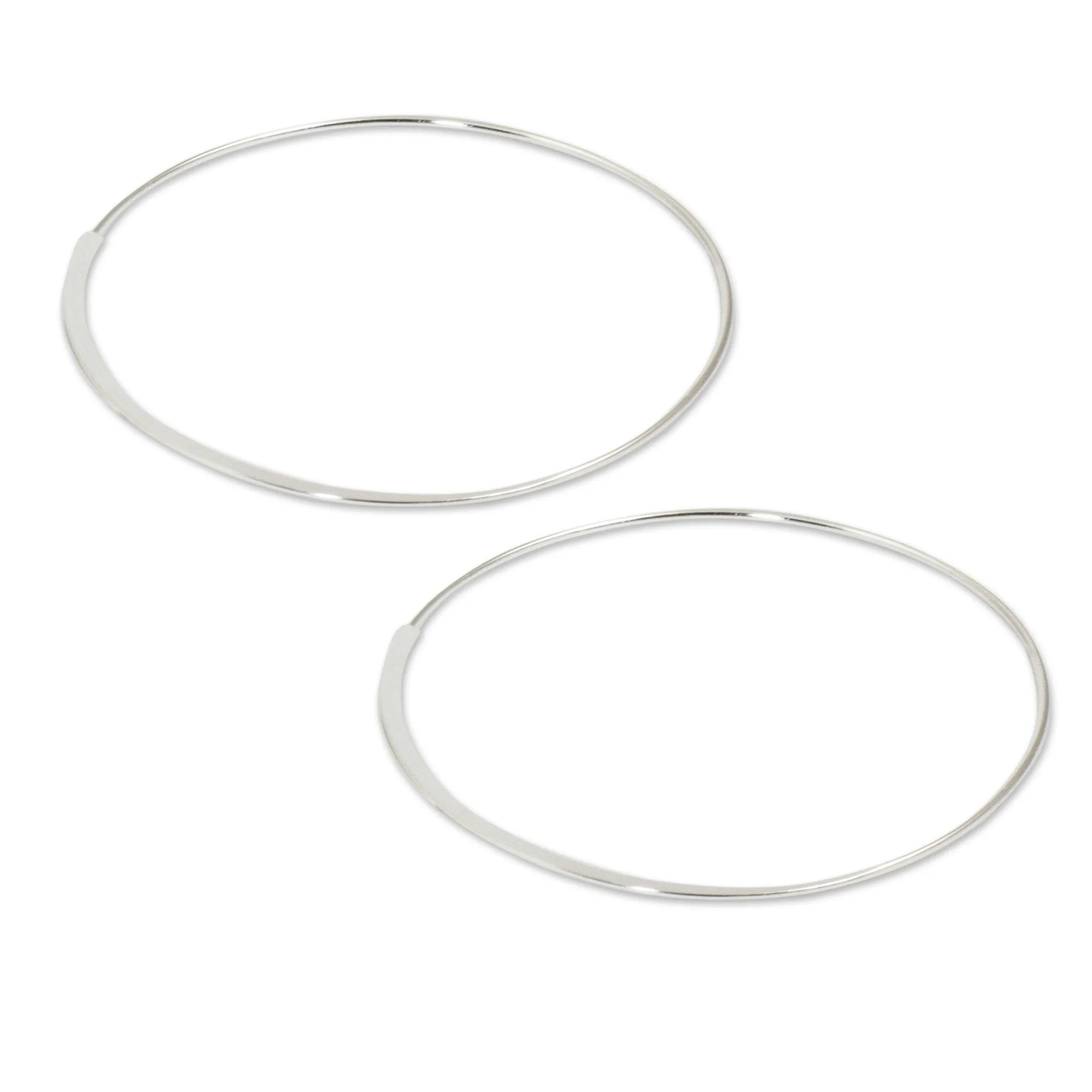 Minimalist Sterling Silver Hoop Earrings