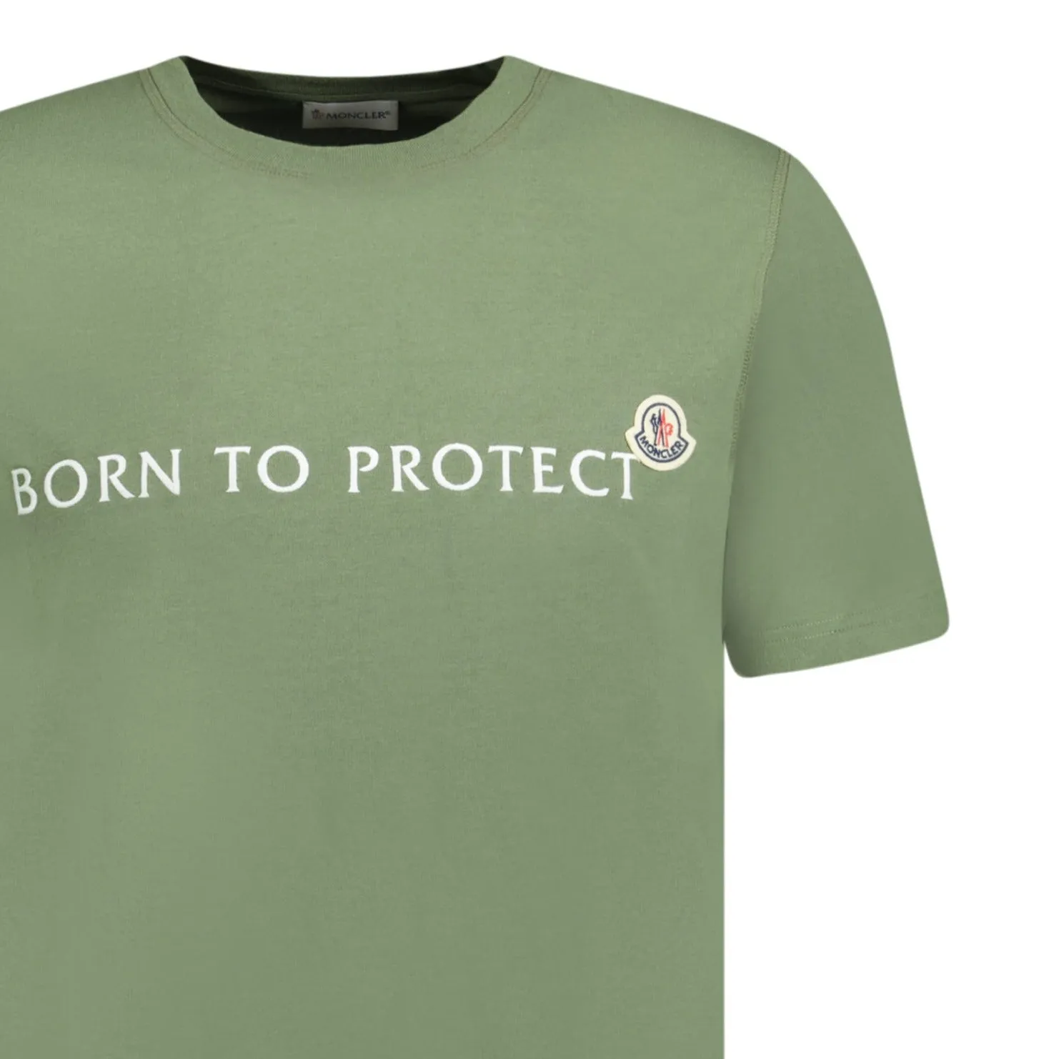 Moncler Embroidery Logo T-Shirt Khaki