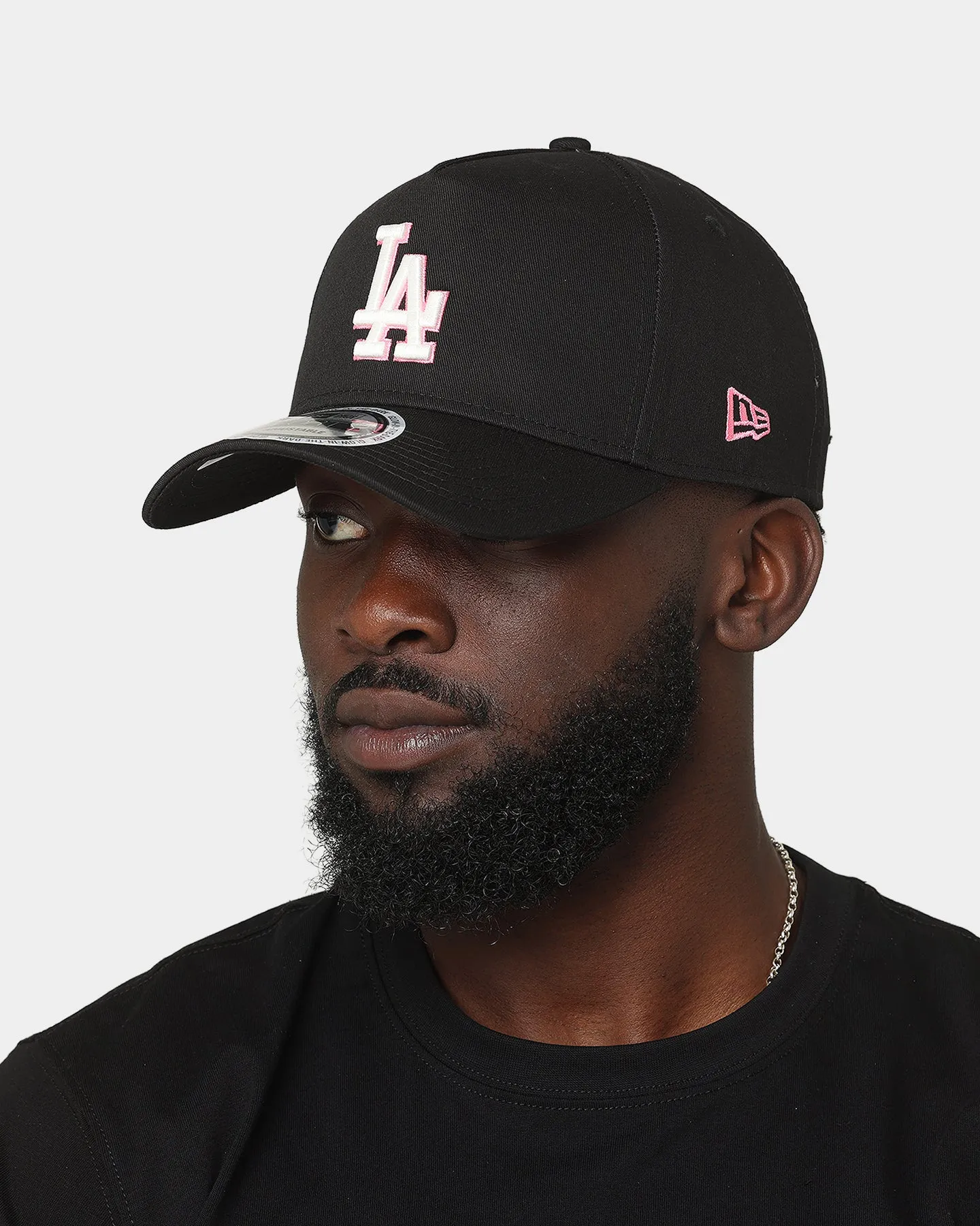 New Era Los Angeles Dodgers Neon Pink 9FORTY A-Frame Snapback Black/Neon