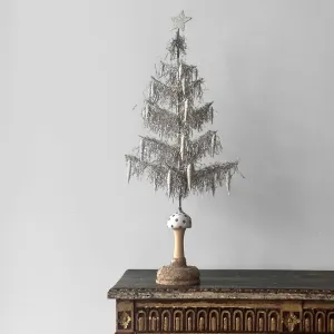 Nostalgic Feather Tree with Silver Mushroom Base #2