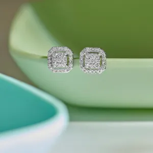 Octa Cluster Diamond Earrings