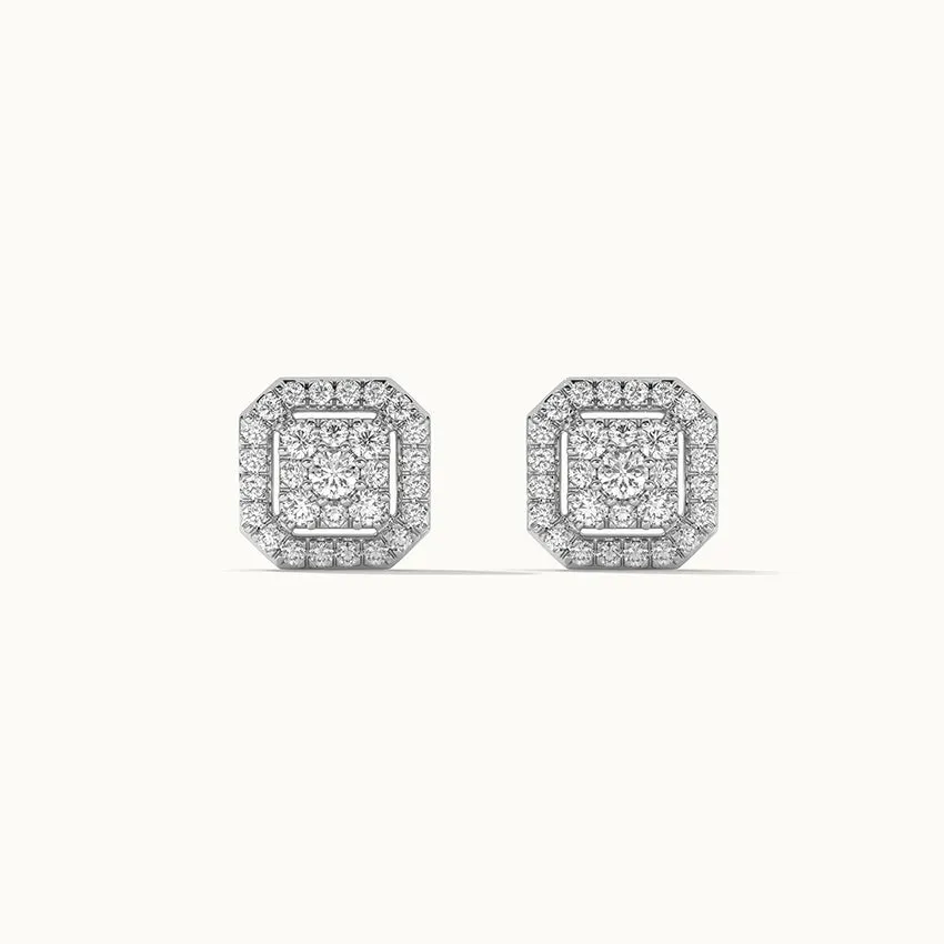 Octa Cluster Diamond Earrings