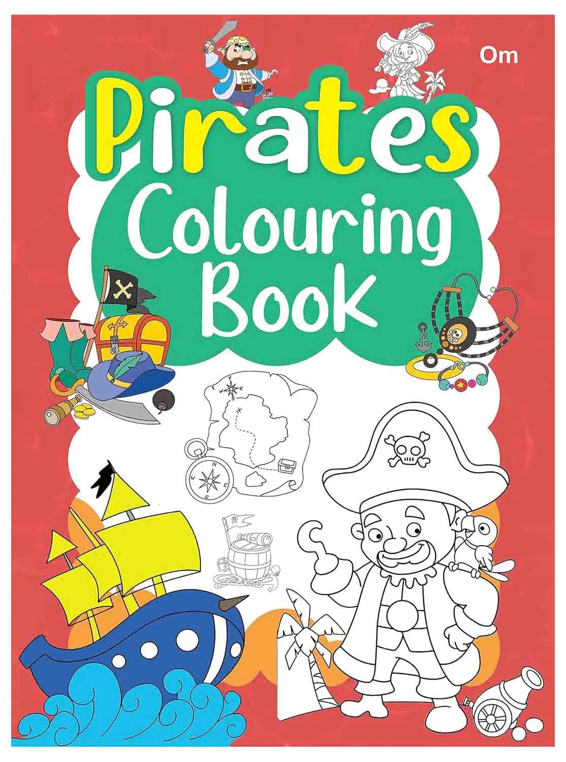 Om Books international Pirates Colouring book- Copy Colouring books