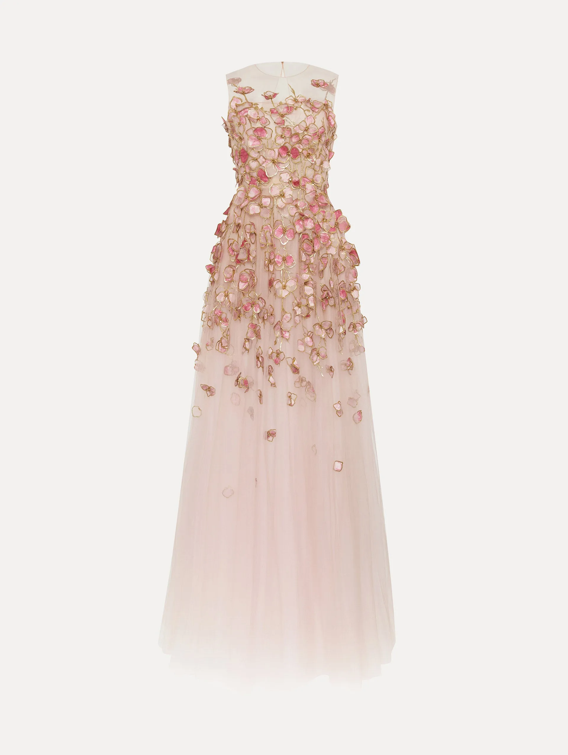 Orchid Embroidered Organza Gown