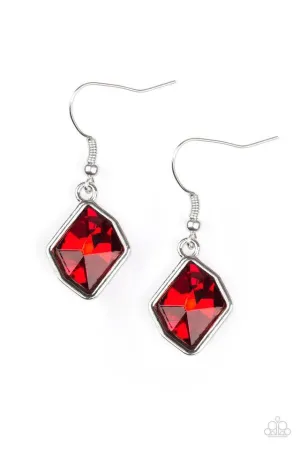 Paparazzi Earring ~ Glow It Up - Red