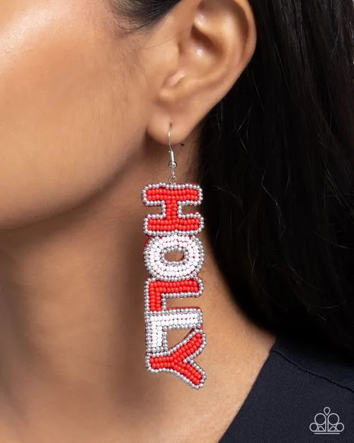 Paparazzi Earring ~ Jolly Holiday