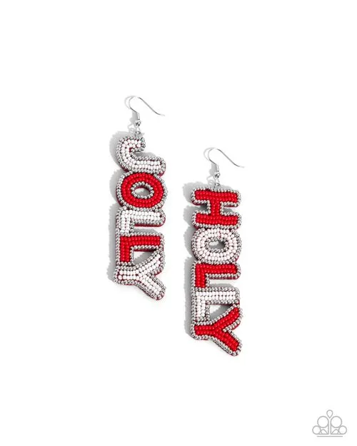 Paparazzi Earring ~ Jolly Holiday