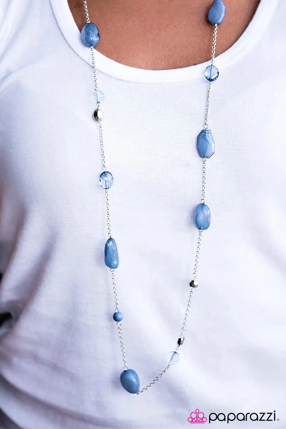 Paparazzi Necklace ~ River Cruise - Blue