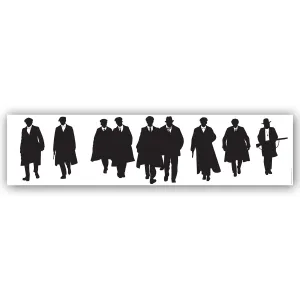 Peaky Gangsters Silhouettes Banner Decoration - 1.2m