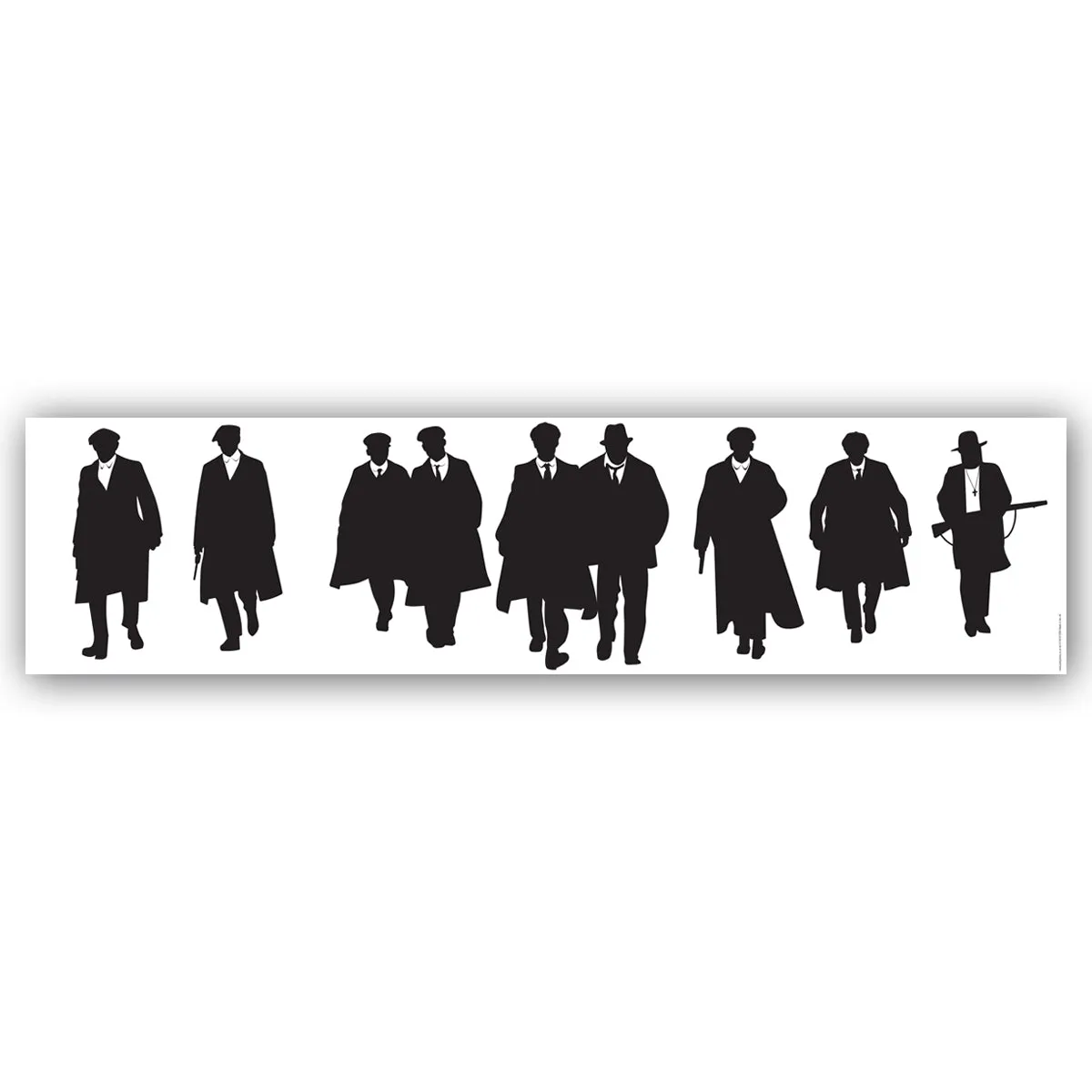 Peaky Gangsters Silhouettes Banner Decoration - 1.2m