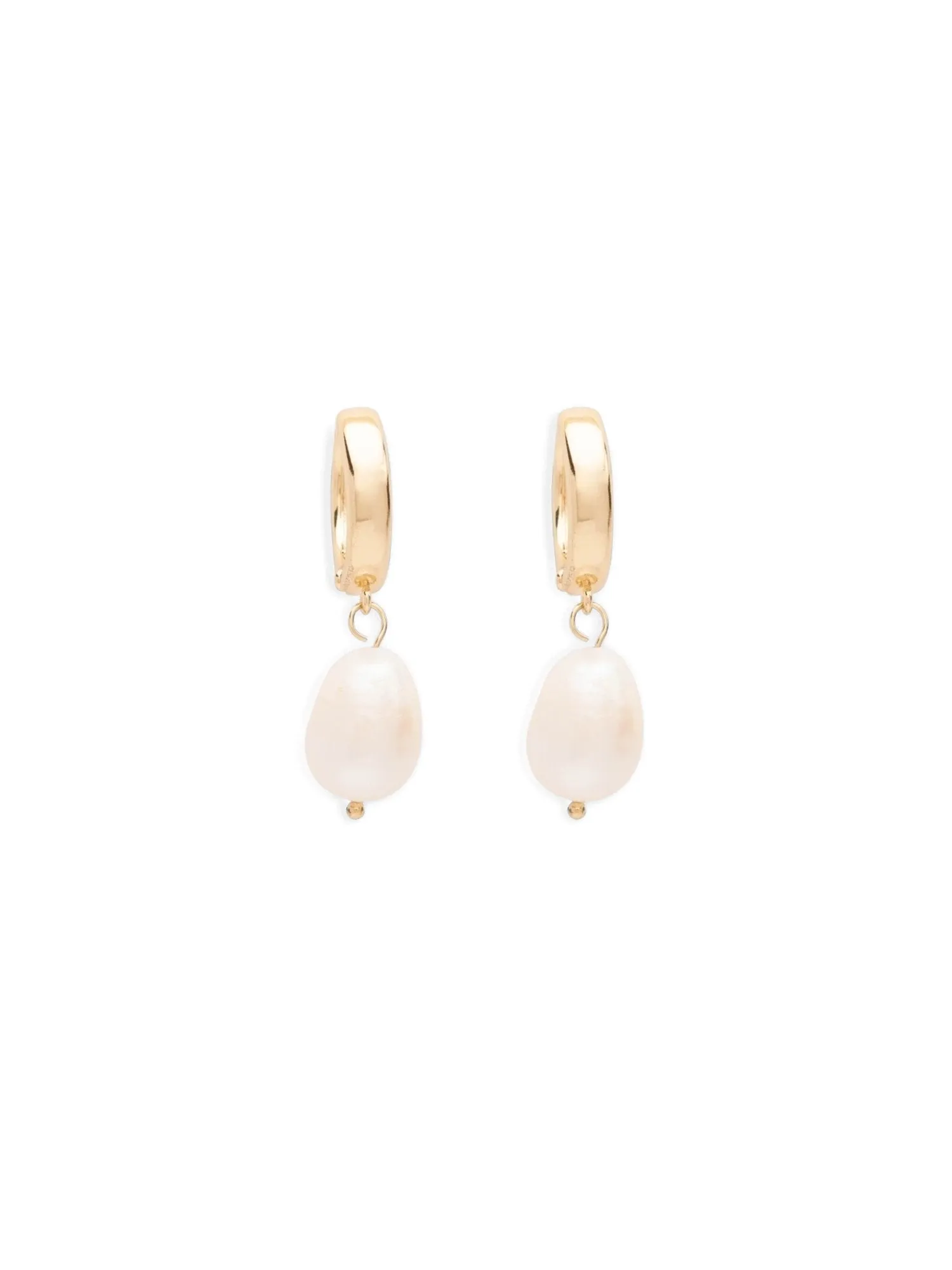 Petit Moments Gold-Plated Pearl Huggie Earrings - Brands We Love