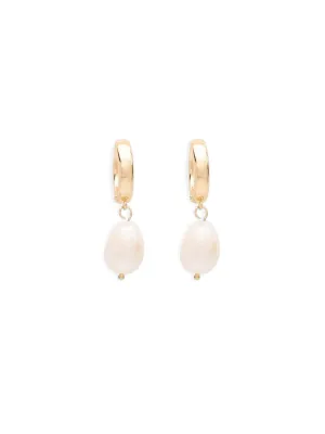 Petit Moments Gold-Plated Pearl Huggie Earrings - Brands We Love