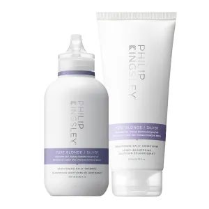 Philip Kingsley Pure Blonde/Silver Shampoo 250ml & Conditioner 200ml Duo