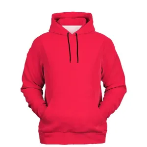 Pink Red Hoodie | Unisex | with PLUS sizes | Bright Pure Pink Red | C0M100Y75K0